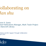 Collaborating on Han shu (漢書)